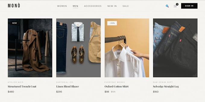 design and develop e commerce web site