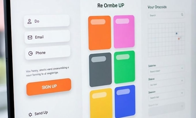 design modern ui ux website landing page in figma