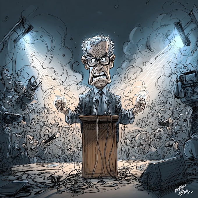 do a political cartoon art