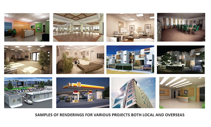 do exterior and interior architectural renderings