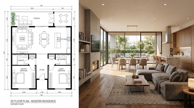 create realistic 2d and 3d floor plan and interior rendering using homestyler