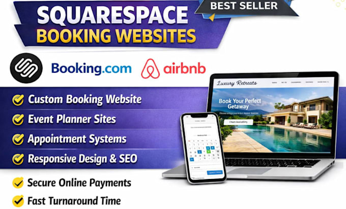 design squarespace website booking website squarespace event planner website