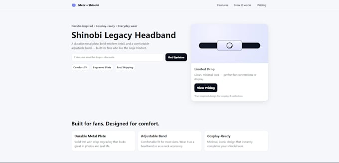 Design a clean and responsive html css landing page by Matecode_studio ...