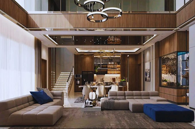 do 3d house visual interior and exterior 3d model and rendering with walkthrough