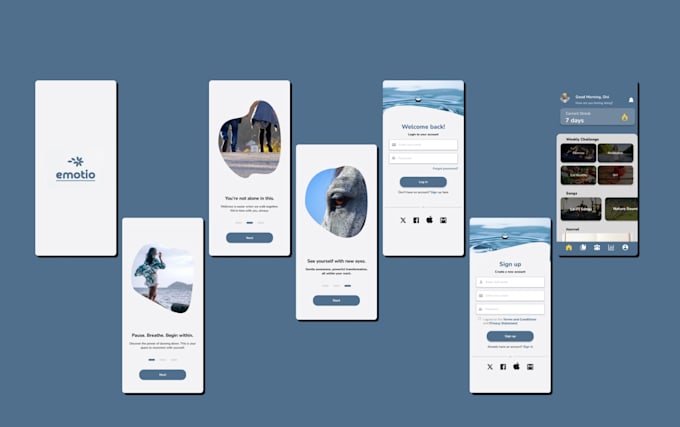 design a modern mobile app UI UX in figma