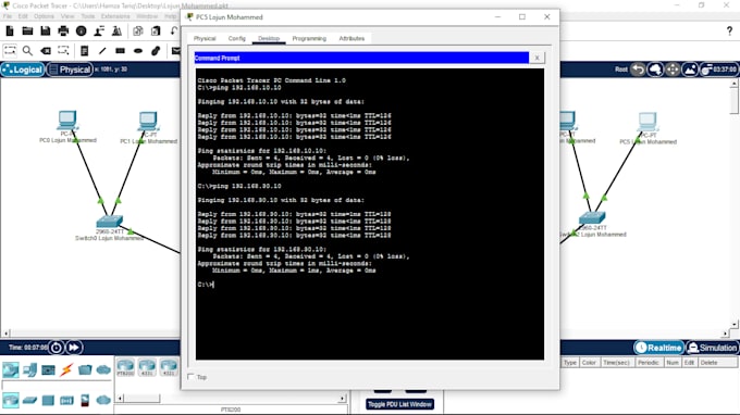 design and configure cisco packet tracer network labs
