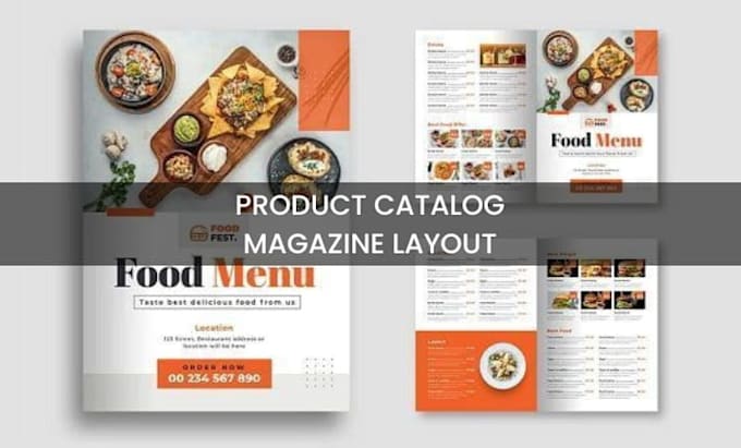 Create food menu coffee sales product catalog catalogue magazine layout ...