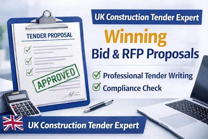 write and review UK construction tender, rfp and bid proposals