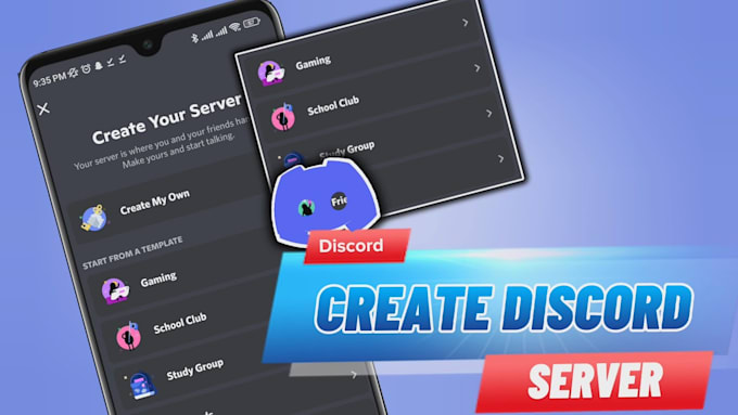 create a custom discord server setup with professional server design