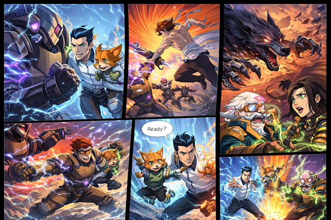draw professional webtoon with high quality