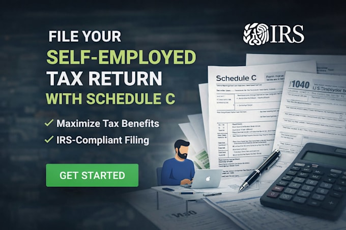 file your self employed tax return with schedule c form 1040