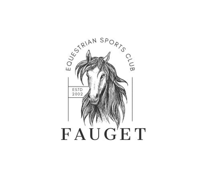 design hand drawn equine, horse logo