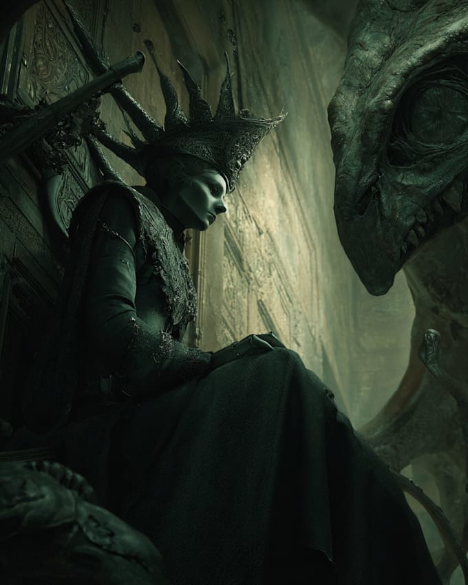 make a dark horror and fantasy horror character