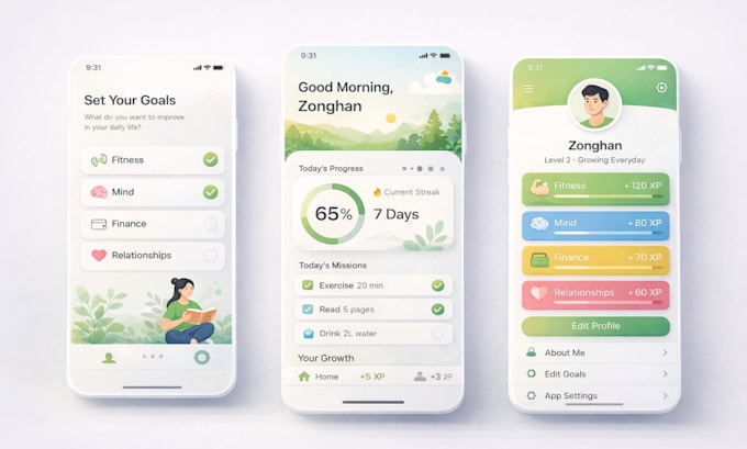 Mobile Ui Design Modern Code Design modern mobile app ui ux for your startup by Johnwong0324 | Fiverr