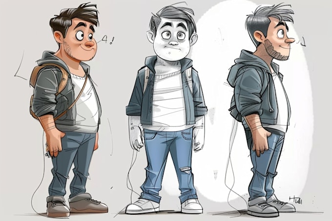sketch your cartoon character