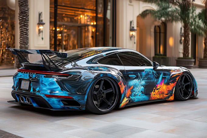 create custom car wrap, truck wrap or fleet graphics