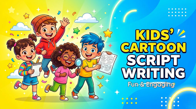 write fun kids cartoon scripts for youtube videos