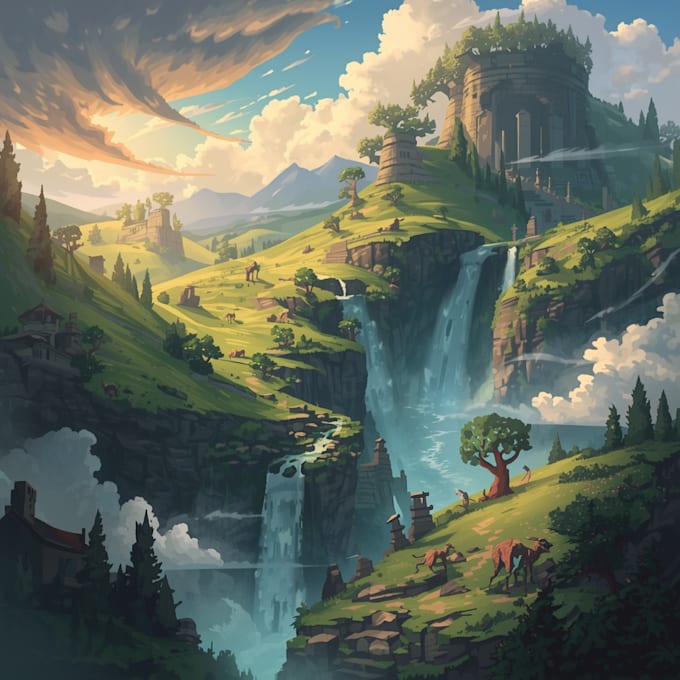 draw a fantasy illustration for you