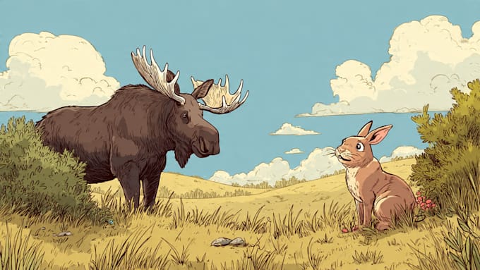 create cartoon animals illustration