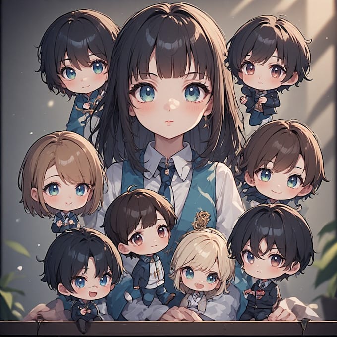 draw chibi art commissions adorable custom characters for you