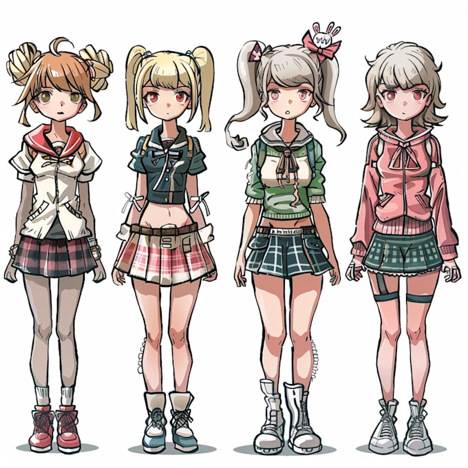 draw sprites in the danganronpa style