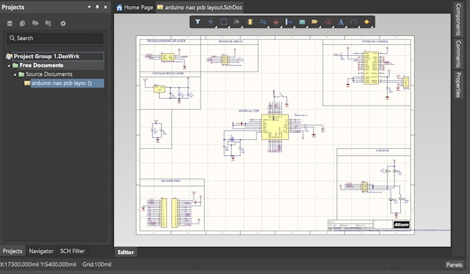 create professional circuit schematic for your project