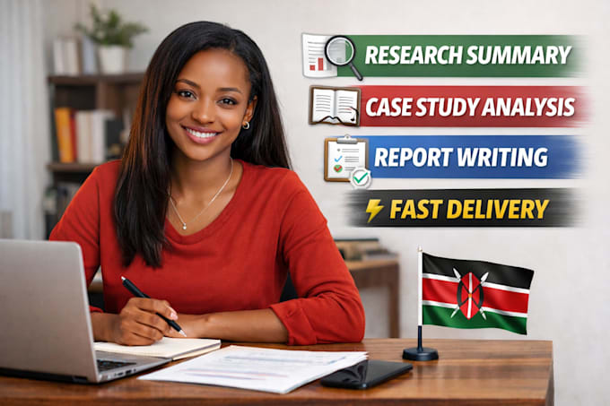 clear research summaries, reports, and case study analysis