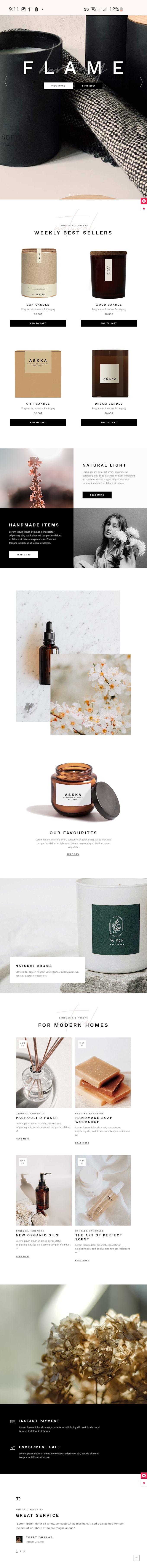 do candle business website
