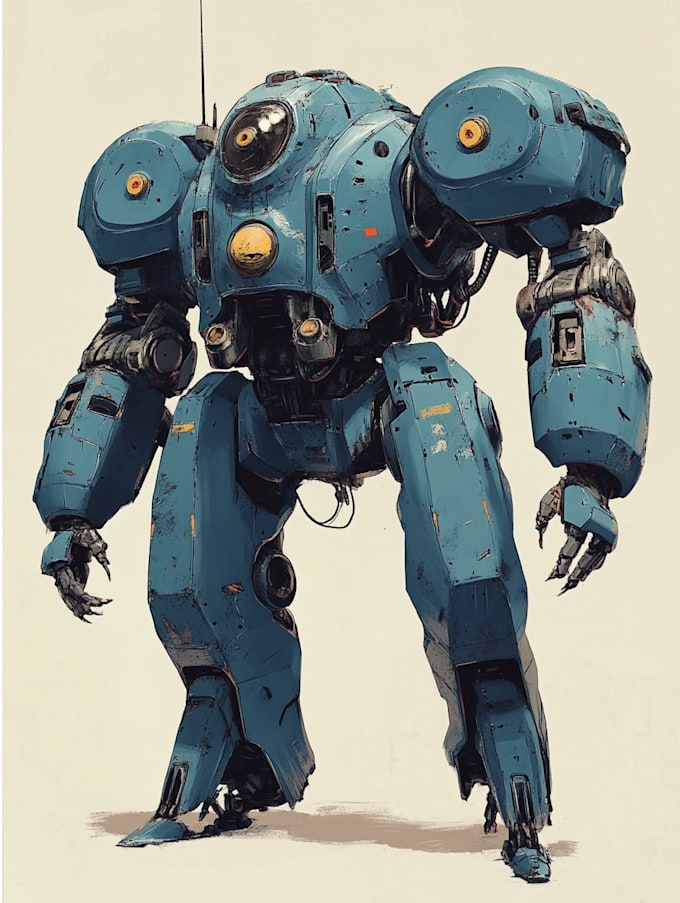 draw high quality mecha concepts