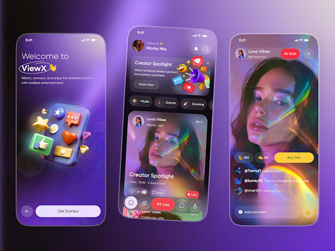 develop live streaming app video streaming app live streaming website