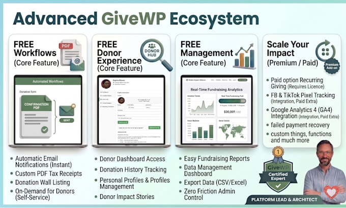 build a professional nonprofit donation website or fundraising platform
