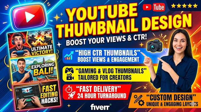 design a catchy youtube thumbnail