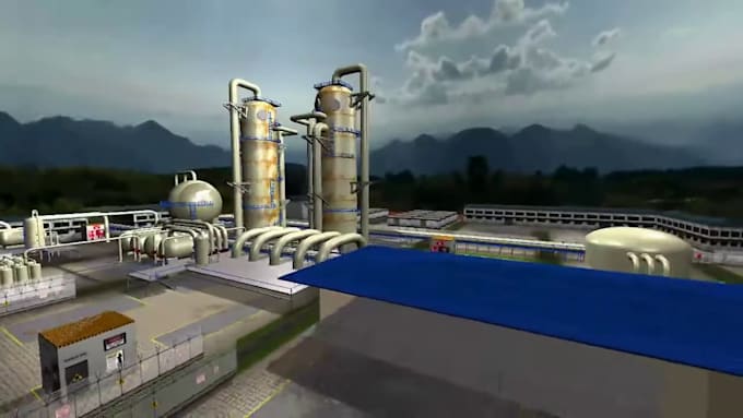 Animazione del processo di raffinazione del petrolio, distillazione e ...