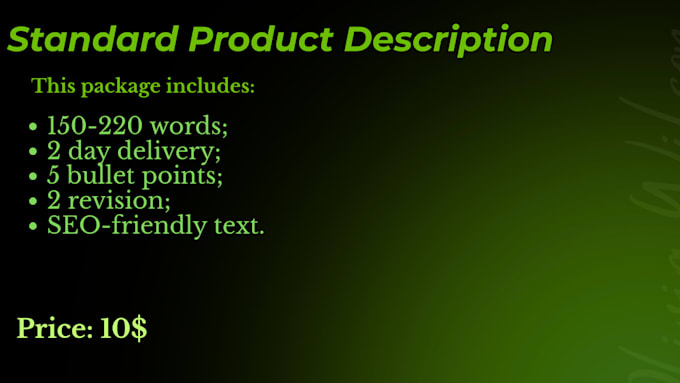 write SEO product descriptions that increase sales