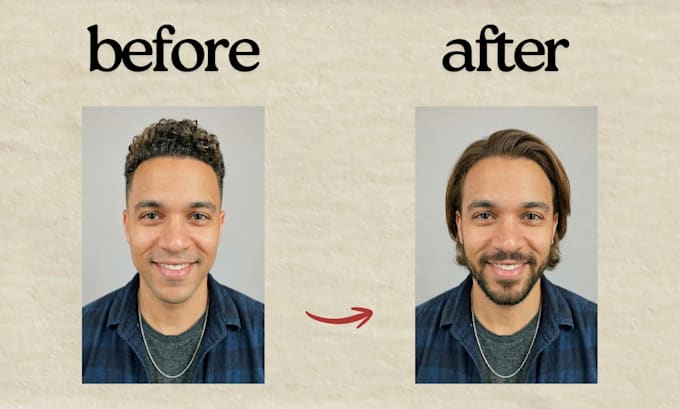 create an ultra realistic portrait with hairstyle or beard changes