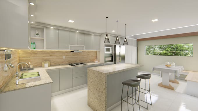 create a render from yor tecnica drawings or 3d model