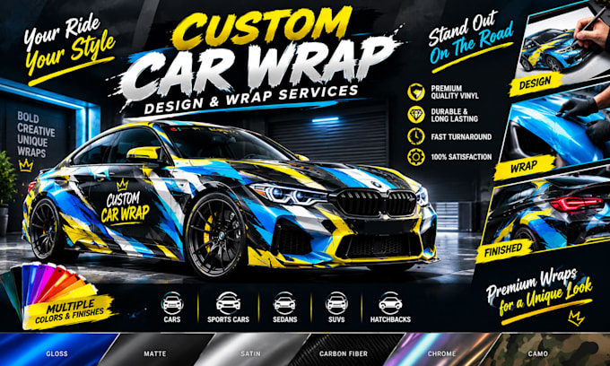 create professional racing car wrap and itasha car wrap design