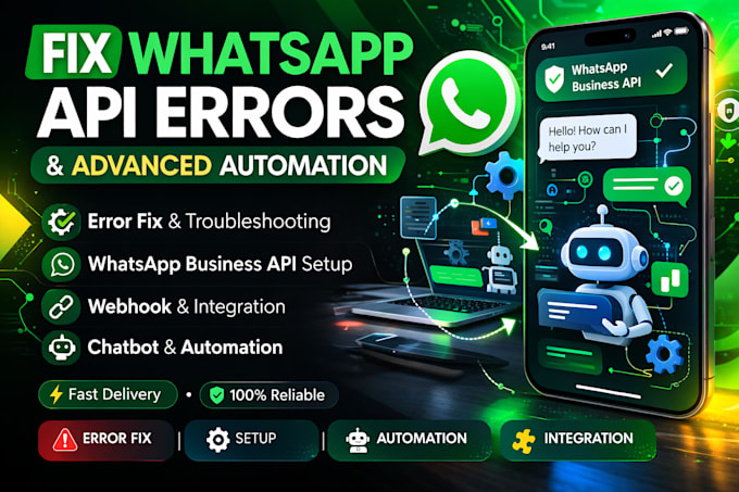 fix whatsapp errors build whatsapp chatbot whatsapp automation