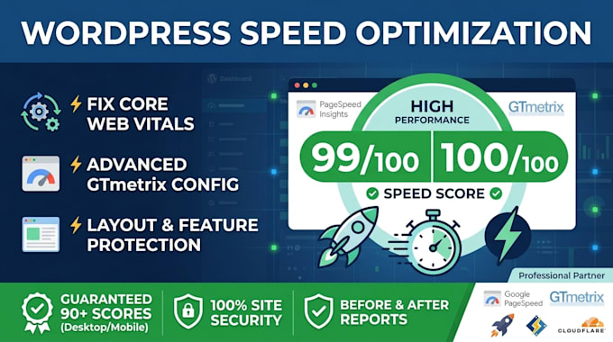 do wordpress speed optimization and fix core web vitals