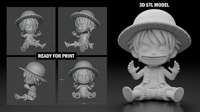 design 3d stl model for 3d printing and convert 2d image to 3d