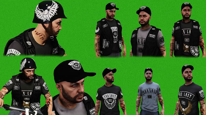 create custom fivem kuttes , mc patch, mc cuts with ranks and side rockers