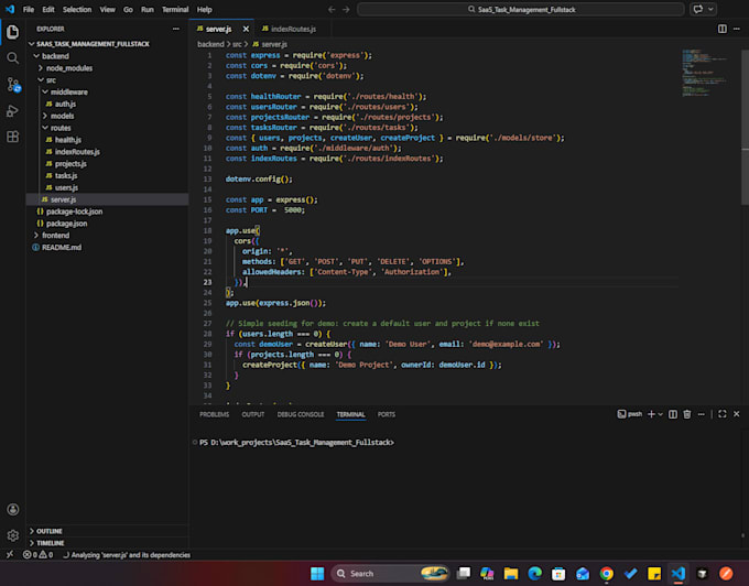 develop backend API with nodejs and mongodb