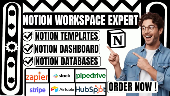 setup notion automation zapier make slack stripe typeform pipedrive integration