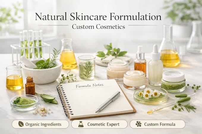 formulate custom natural and organic skincare products