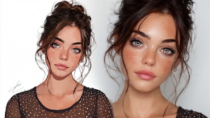 paint a realistic digital portrait