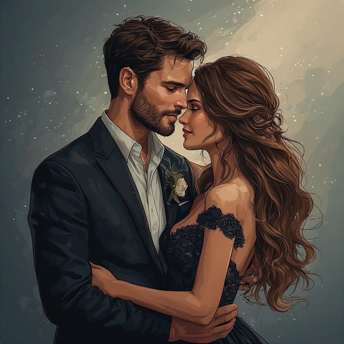 design couple portrait wedding portrait