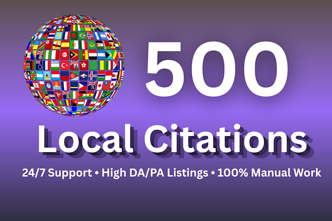 build 500 local citations and directory submissions
