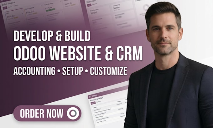 build odoo website and setup CRM accounting with customization