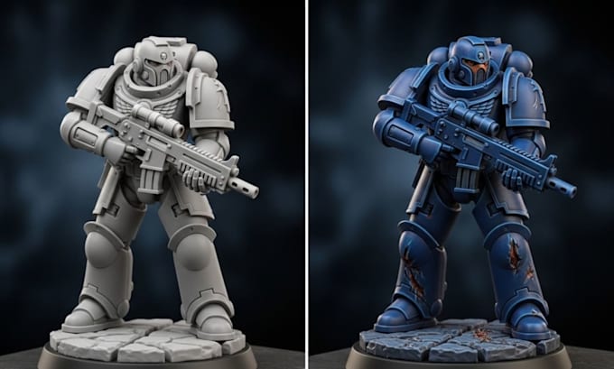 Custom 3d print and paint model 3d printing cosplay warhammer 40k hand ...