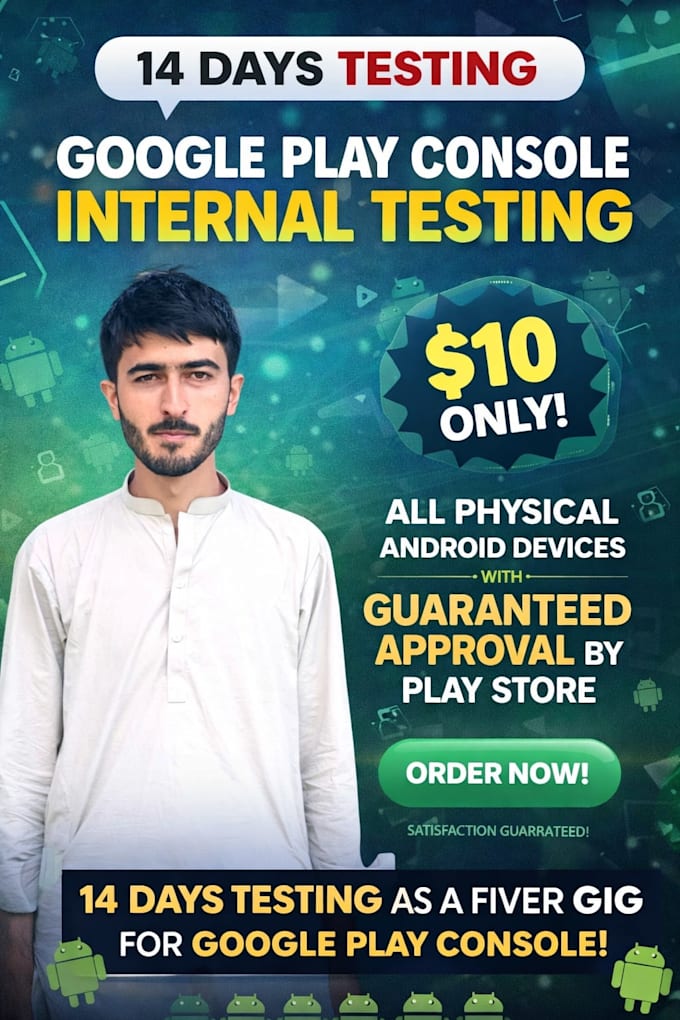 provide 14 days android app QA testing for google play store submission